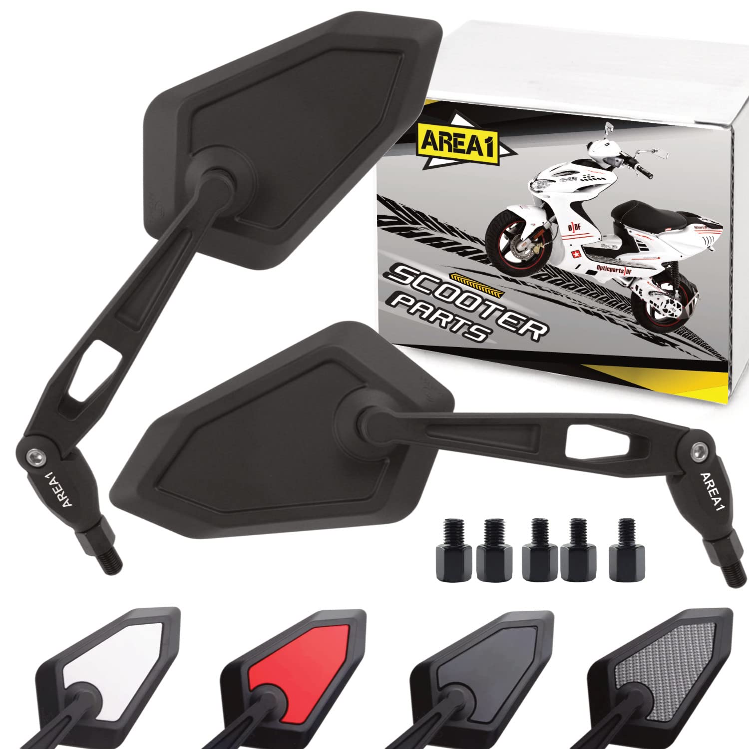 yanaさん専用 Area1 Motosiklet ayna ATV Quad dikiz aynası seti (sağ + sol), e